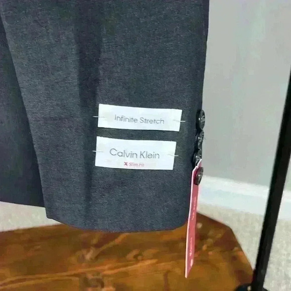 Calvin Klein Suit Jacket| Slim Fit | Charcoal Color | 38 Regular - Picture 4 of 9